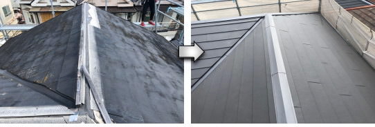 堺市と隣接する大阪市の屋根カバー工法例