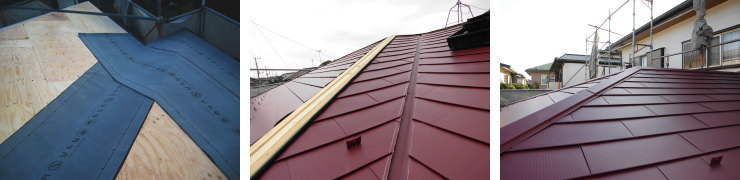 ガルバリウム鋼板屋根への葺き替え。千葉市の工事例